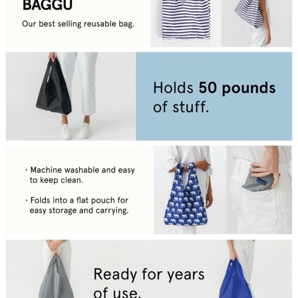 NWOT BAGGU Custom Standard Size Reusable Bag - Redux bvr - Picture 4 of 4